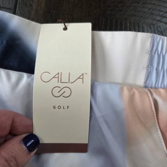 CALIA by Carrie Underwood Golf Birdie Skort XS 16" Sediment Stripe Ardosia NWT - Picture 3 of 12